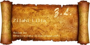 Zilahi Lilla névjegykártya